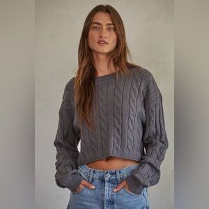 CABLE CREW NECK PULLOVER